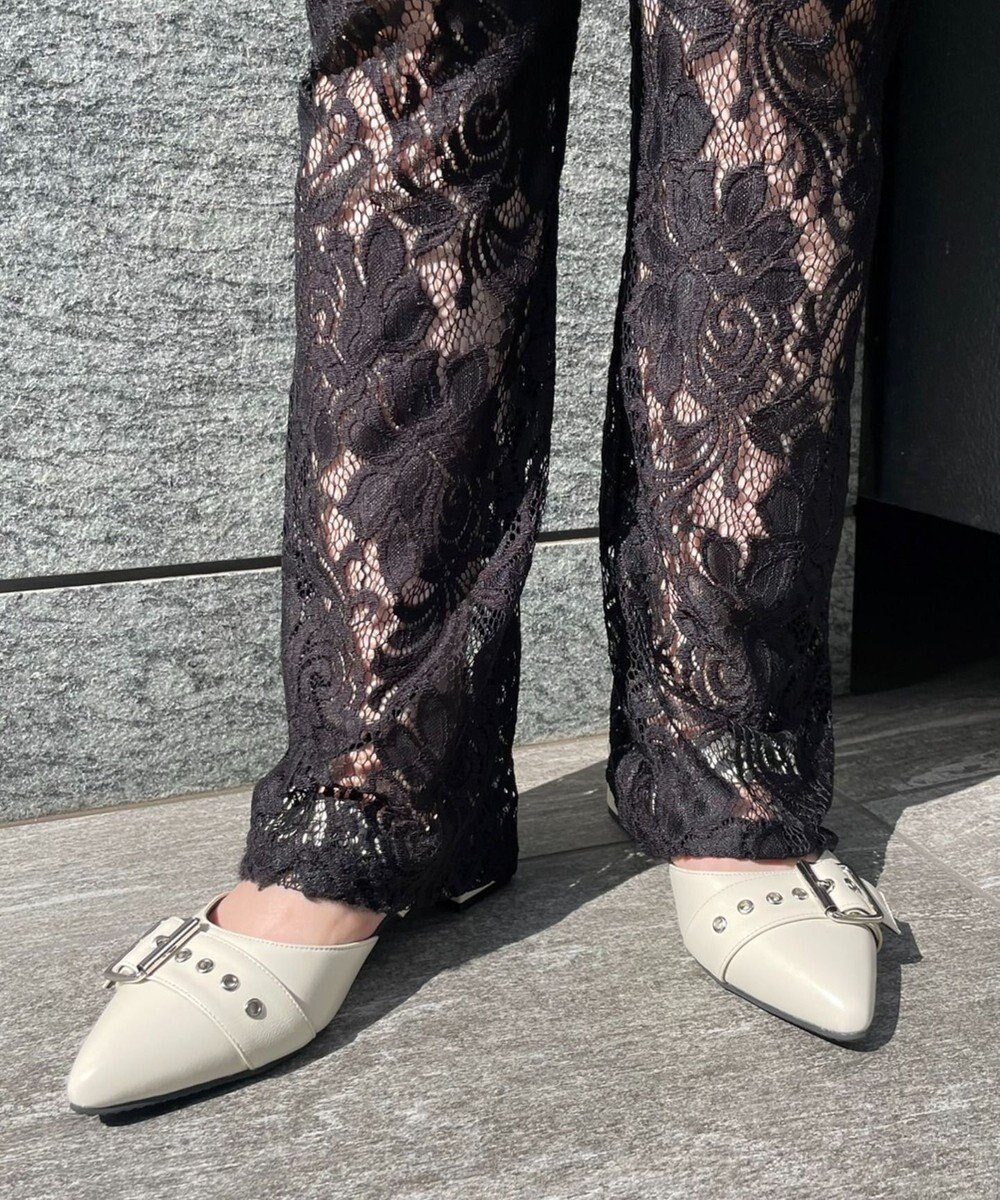 WEGO ハトメベルトポインテッドシューズ 