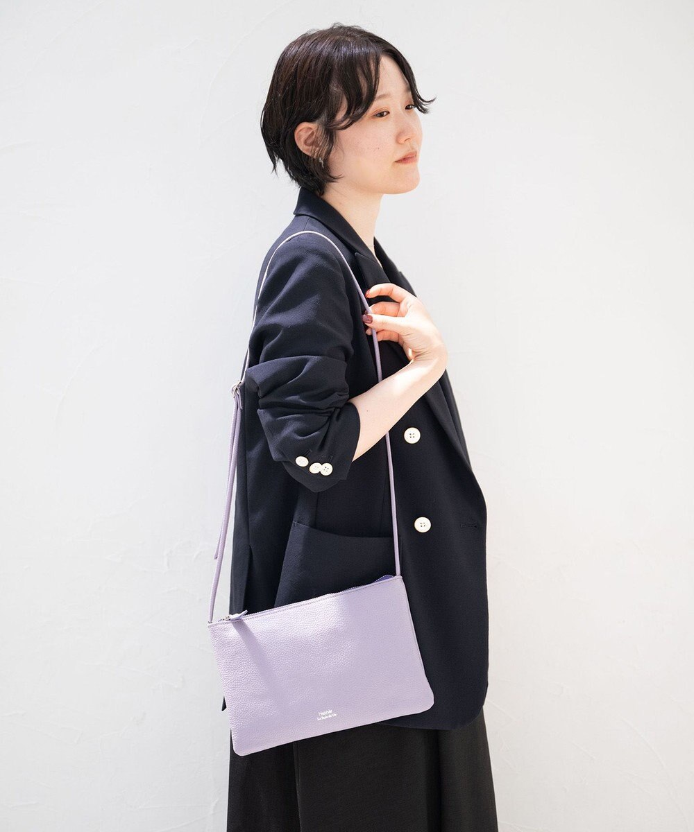 Hekhèr Le Style de Vie 新色追加【日本製】シュリンクレザー スクエアショルダーバッグ 