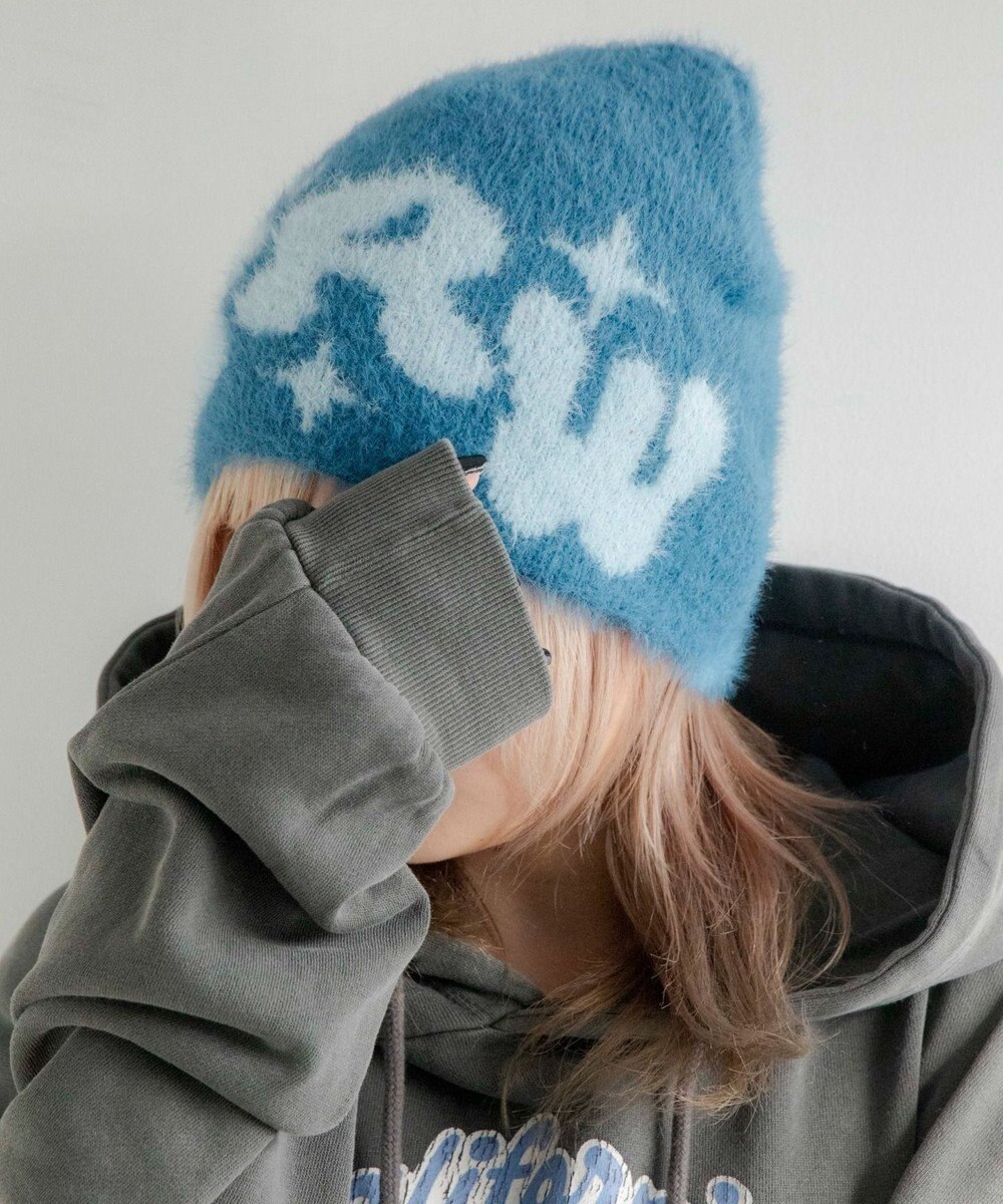 WEGO シャギーキラキラロゴニットキャップ 