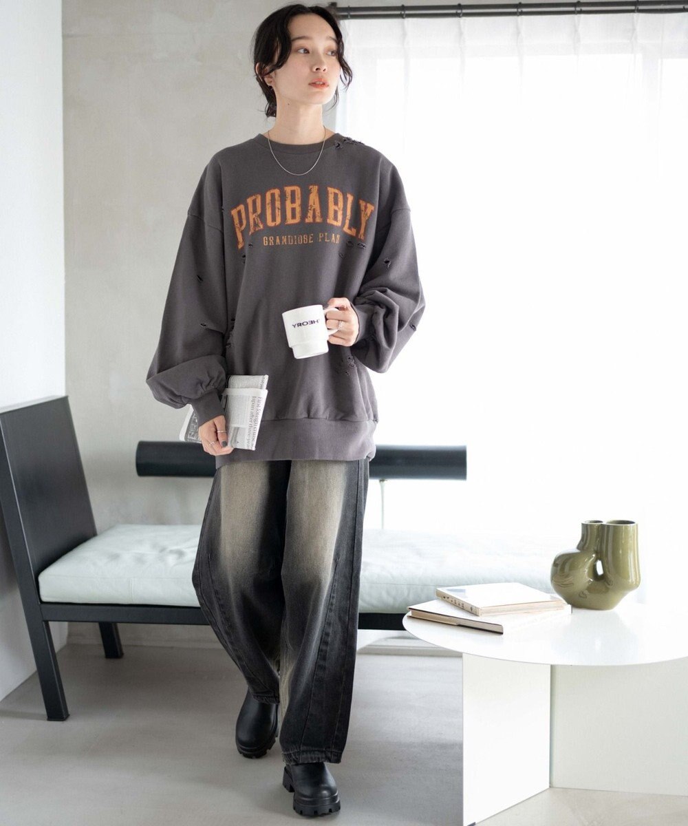 WEGO ダメージスウェット 