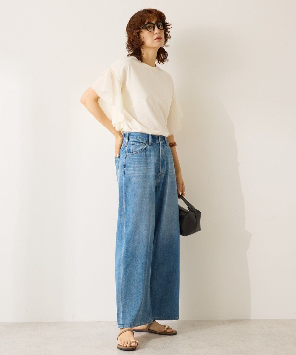 AMERICAN HOLIC 【WEB限定】袖チュールサイドスリットプルオーバー 