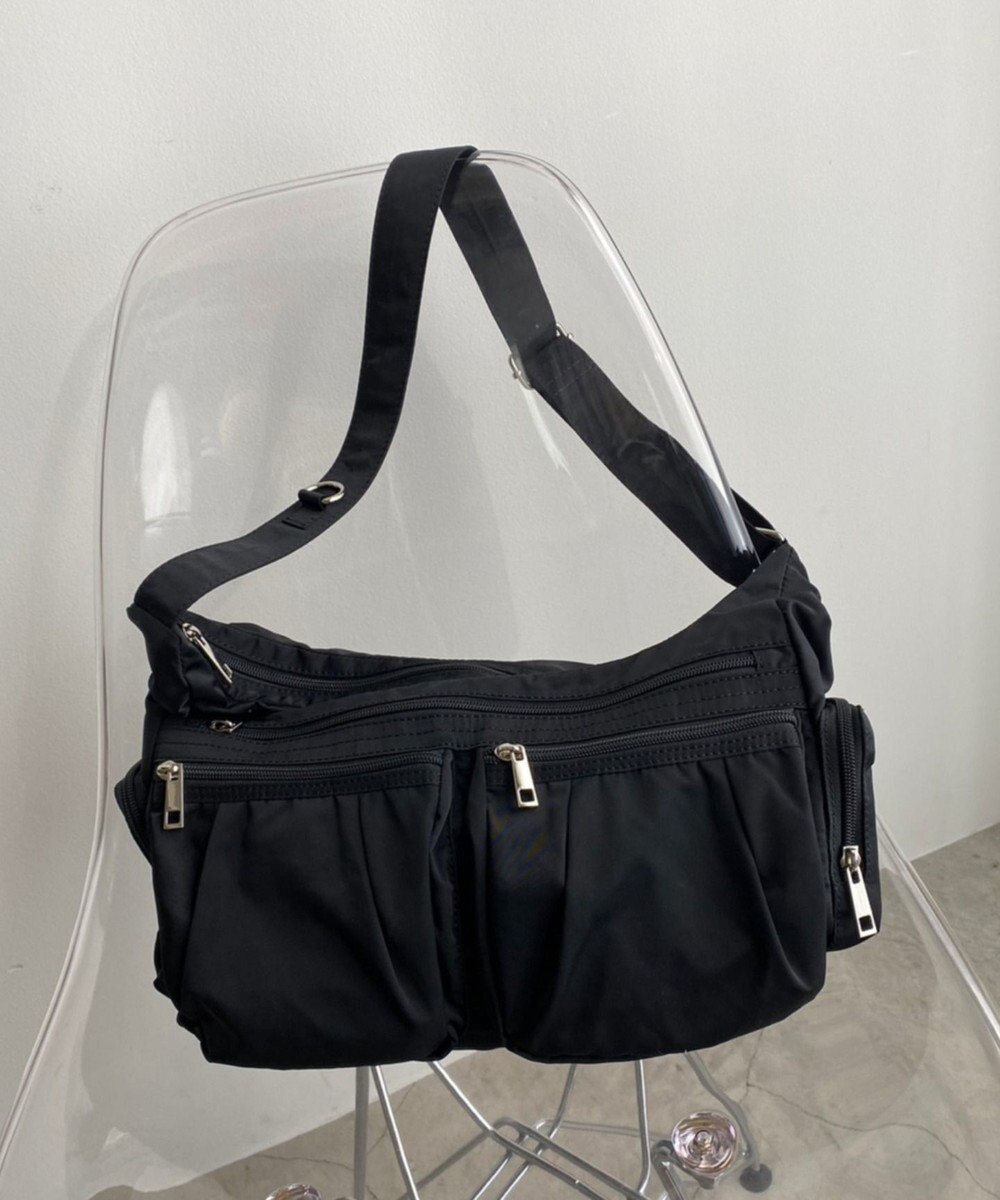 WEGO ポーチ付きナイロンショルダーバッグ 