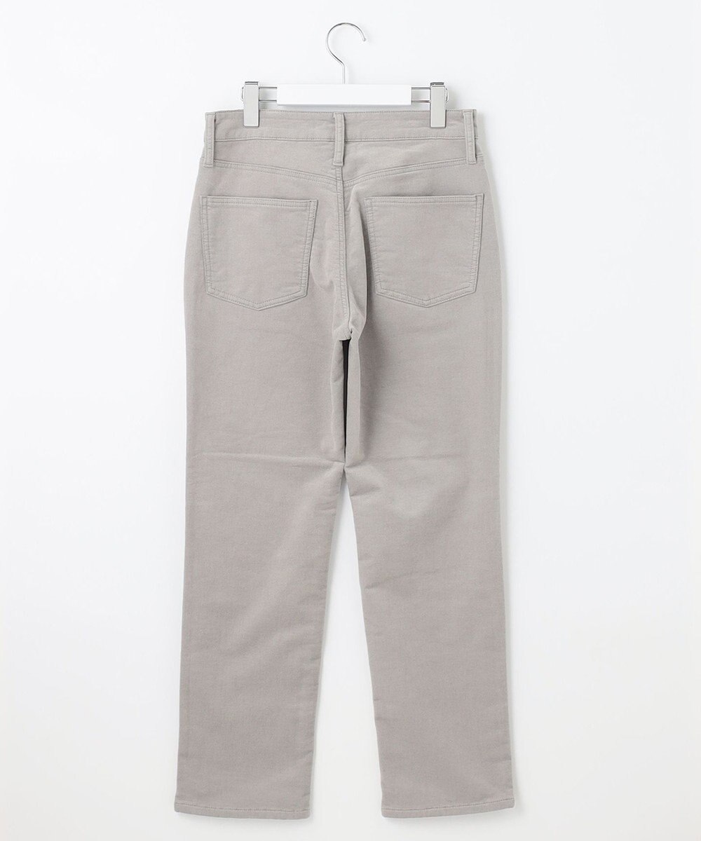 自由区 【洗える】リブレスコール ストレートパンツ 