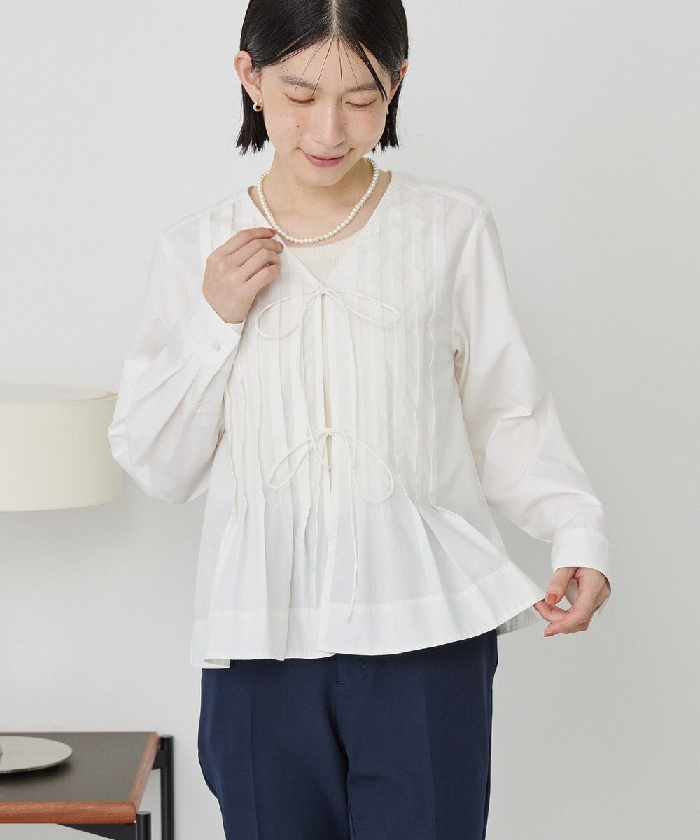 AMERICAN HOLIC 【イージーケア】ピンタックブラウス 
