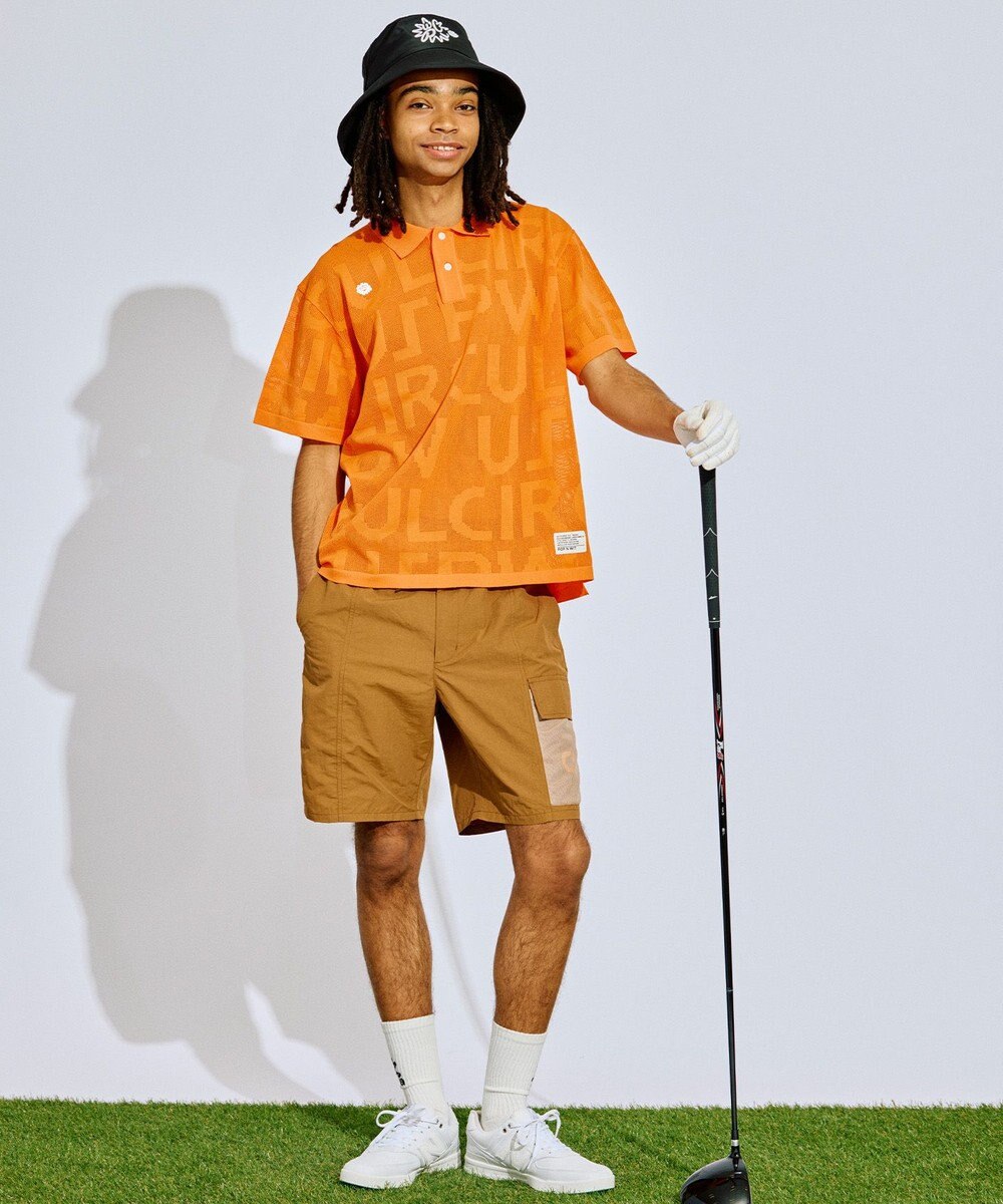 PW CIRCULUS 【手洗い可能】【UNISEX】ニットメッシュポロ ゴルフ 