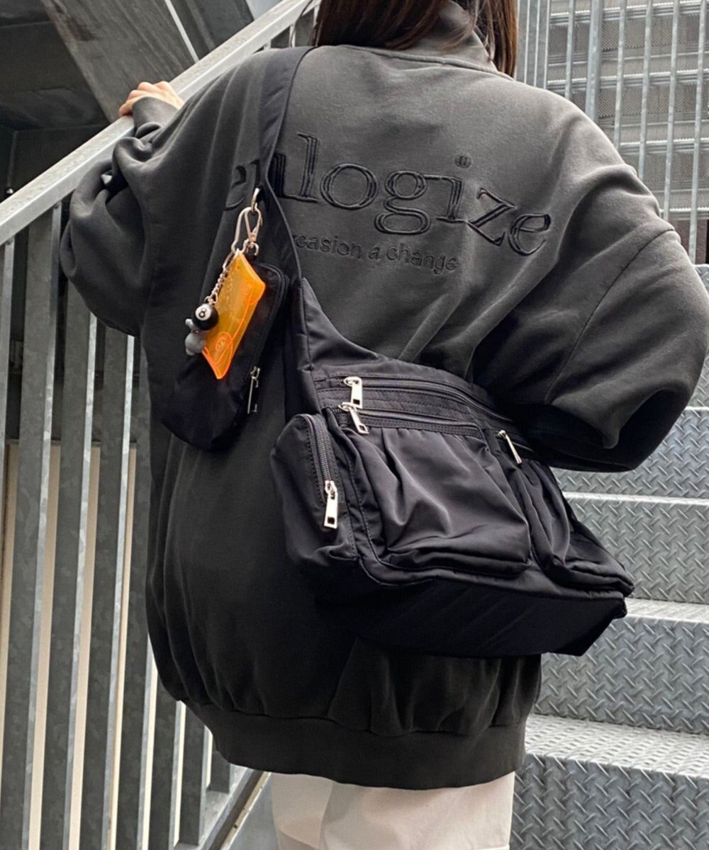 WEGO ポーチ付きナイロンショルダーバッグ 