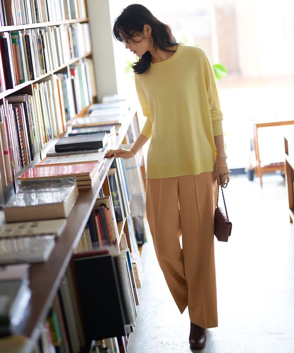 23区 【12色展開/新色追加】ウーステッドウール ビッグシルエット ニット 