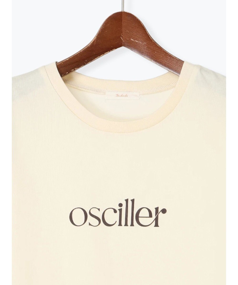 Te chichi フロッキープリントロゴTシャツ 