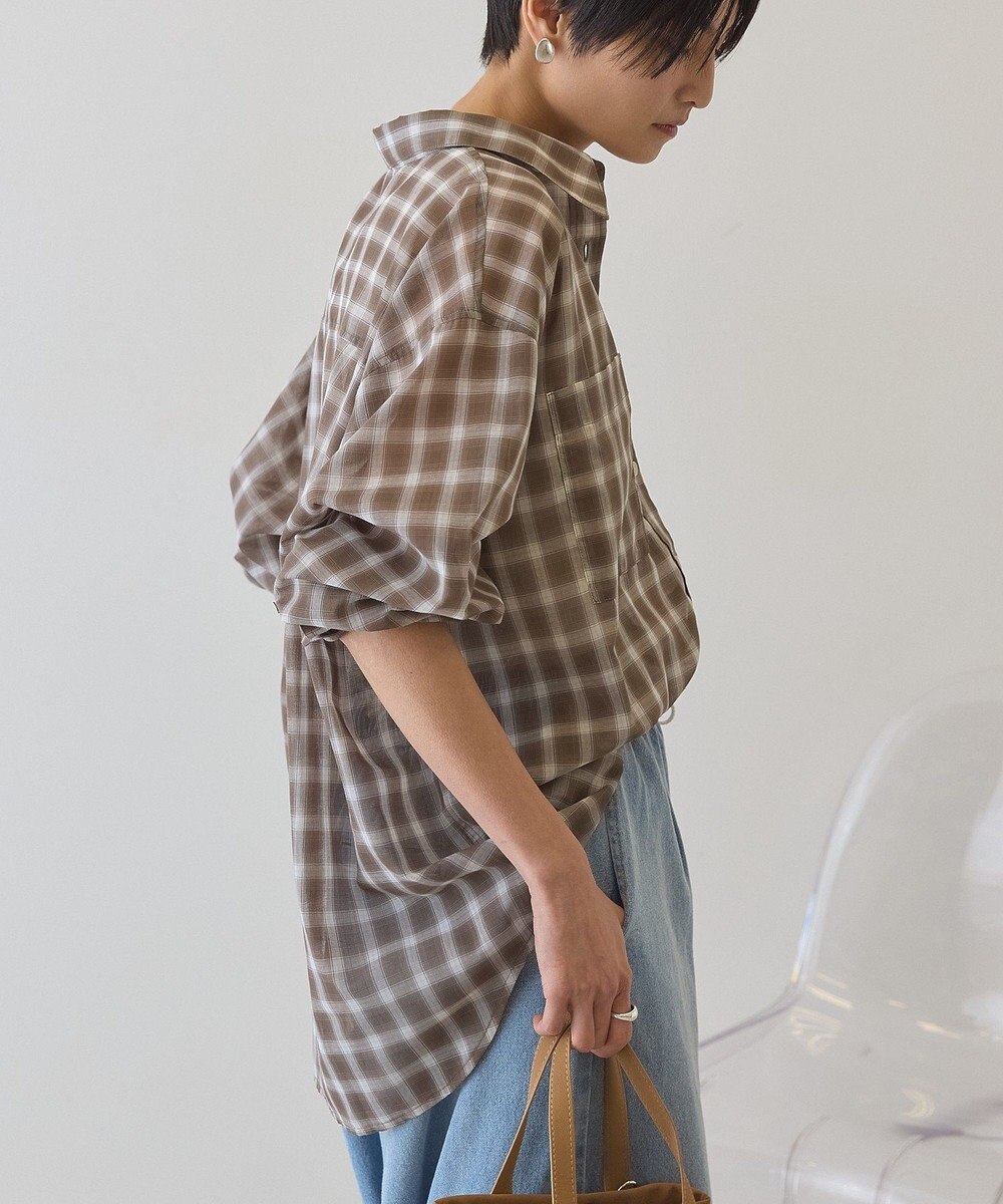 AMERICAN HOLIC シアーチェックシャツ 