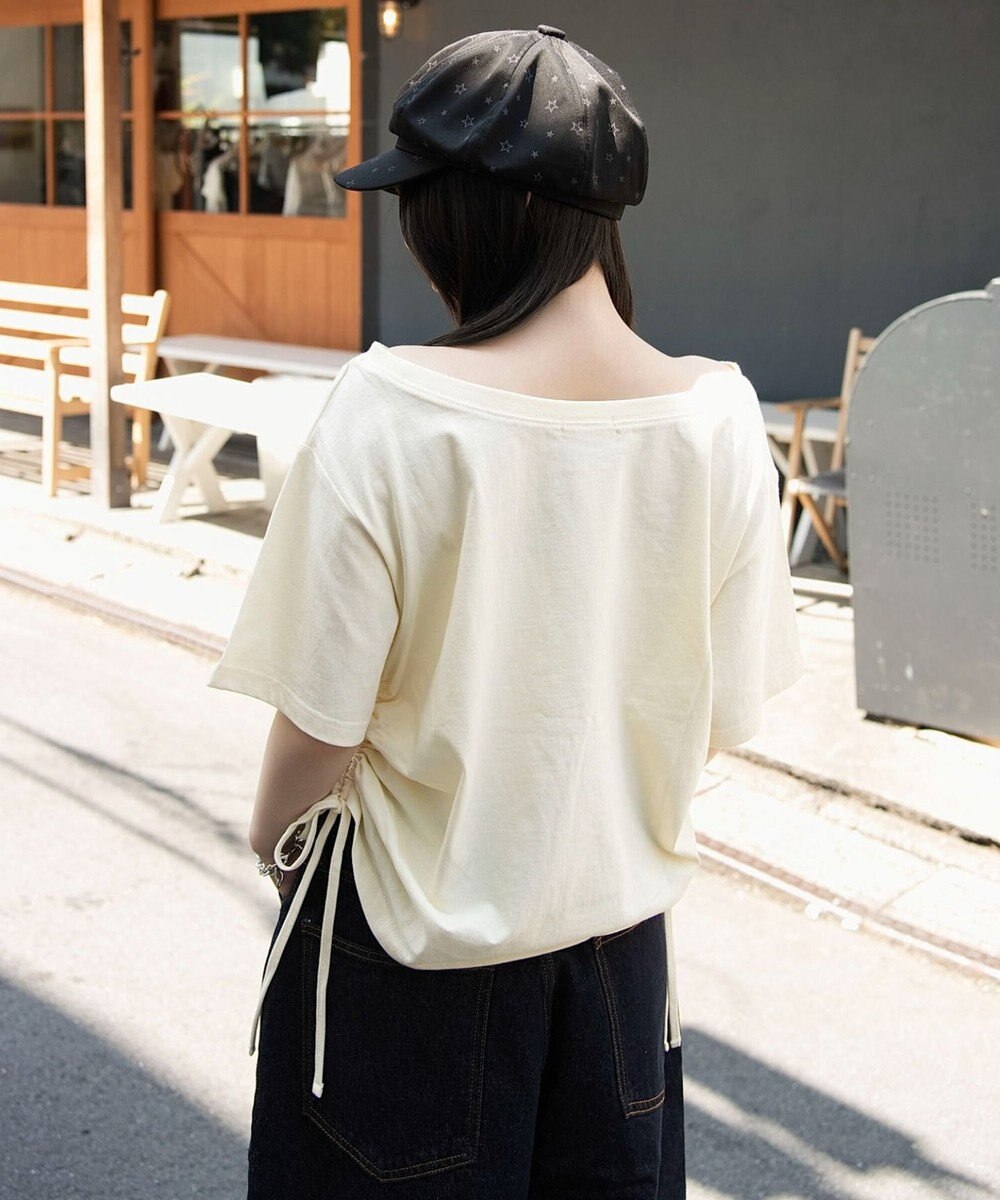 WEGO サイドドロストオフショルグラフィックT 