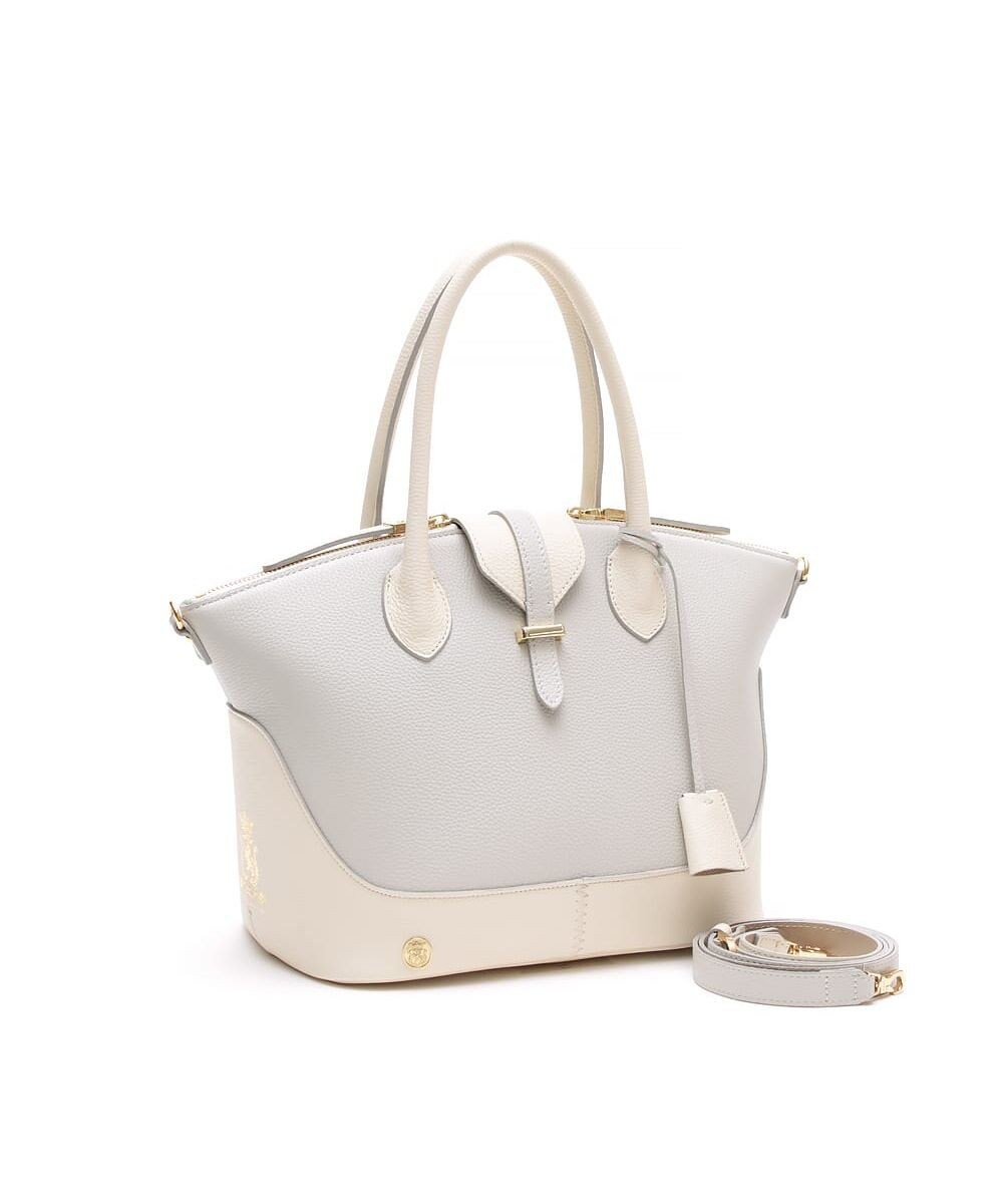 A.D.M.J. 【牛革】モーツァルト/バイカラーノーブルファスナートート25cm(ショルダーストラップ付) 