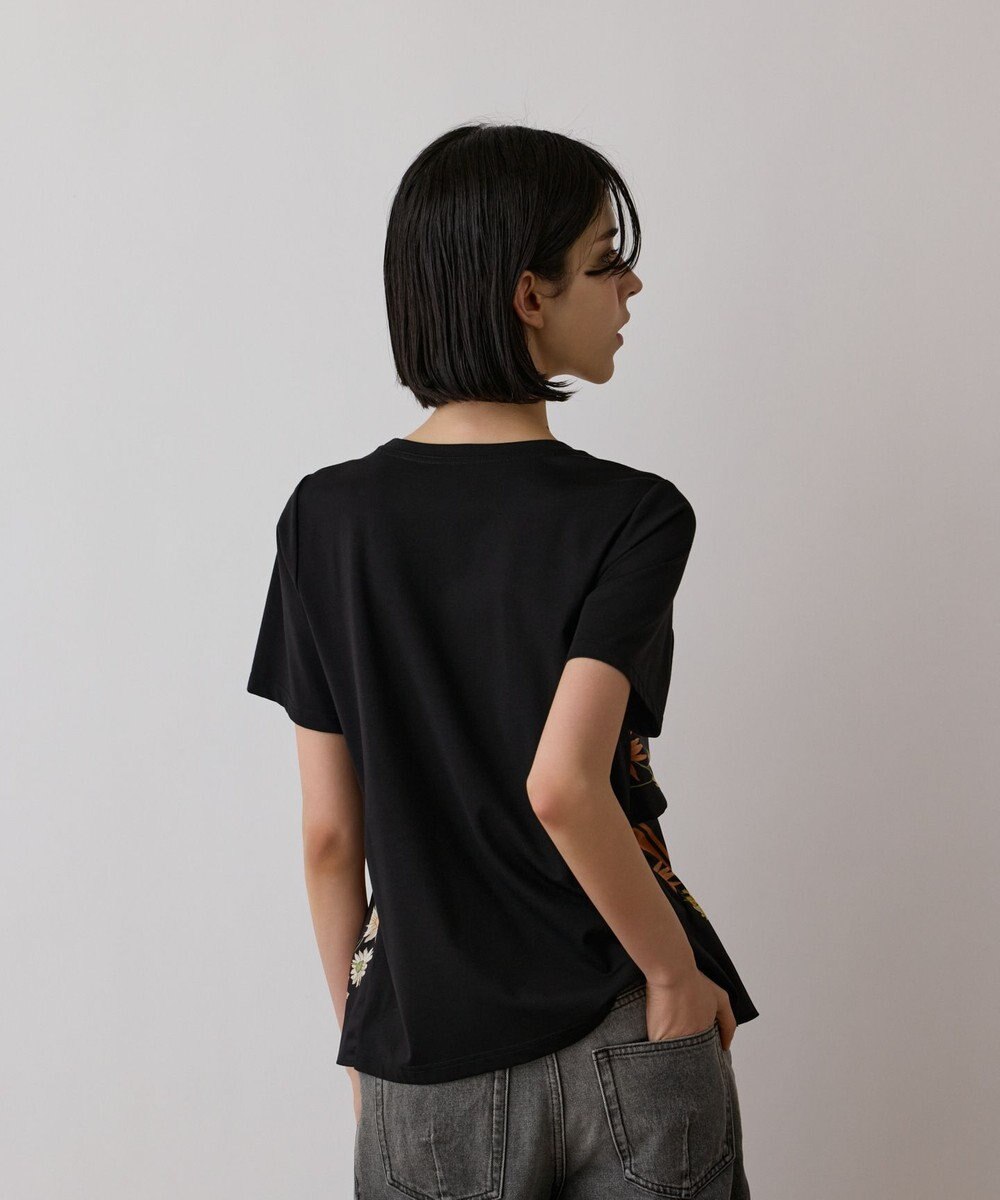 GRACE CONTINENTAL スカーフプリントコンビトップ 