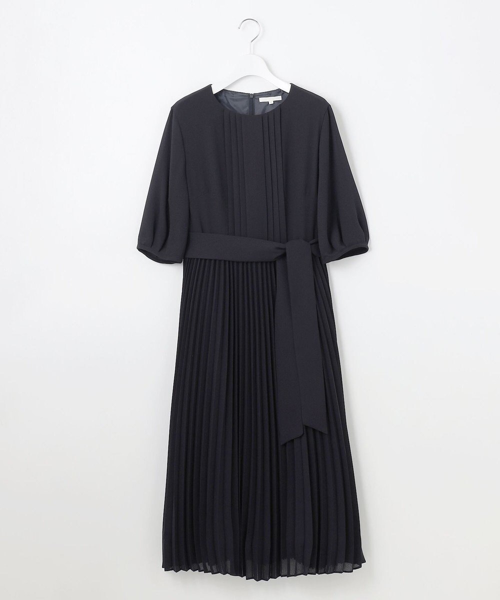 自由区 S 【洗える】シフォンプリーツ ワンピース 