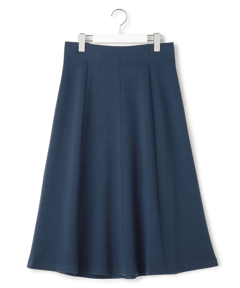 ICB 【洗える】 シルキーウールダブルフェイス ニットフレアスカート 