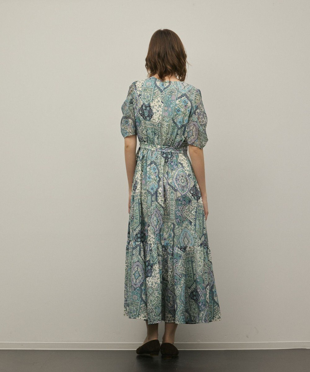 GRACE CONTINENTAL パッチワークプリントワンピース 