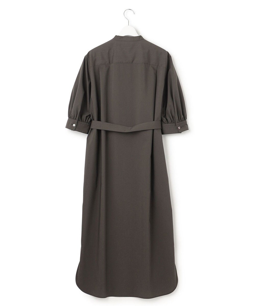 23区 【洗える】プレーンストレッチタフタ シャツ ワンピース 