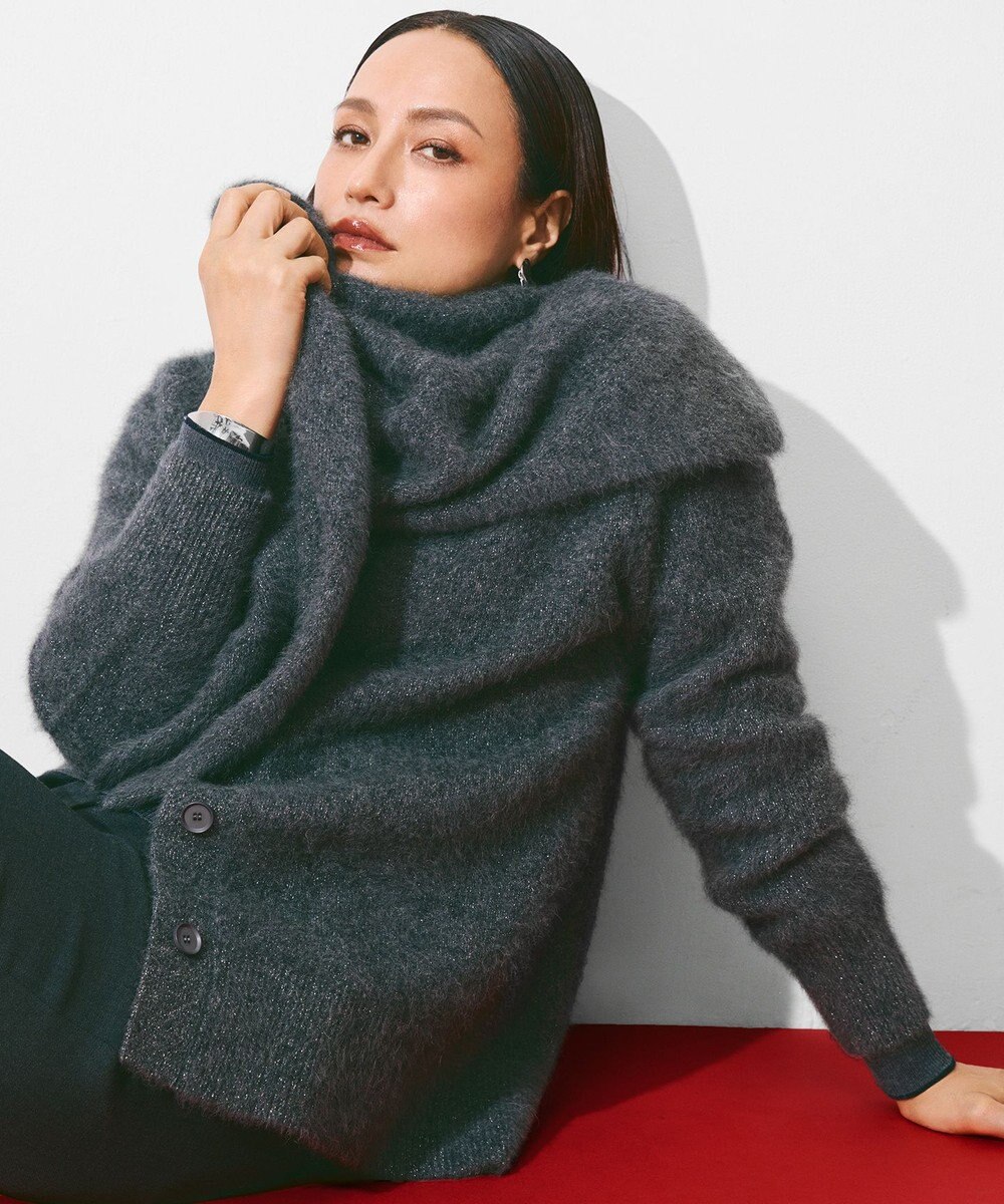 ICB L 【30th ANNIVERSARY】ルレックスフォックスアルパカ Vネックカーディガン 