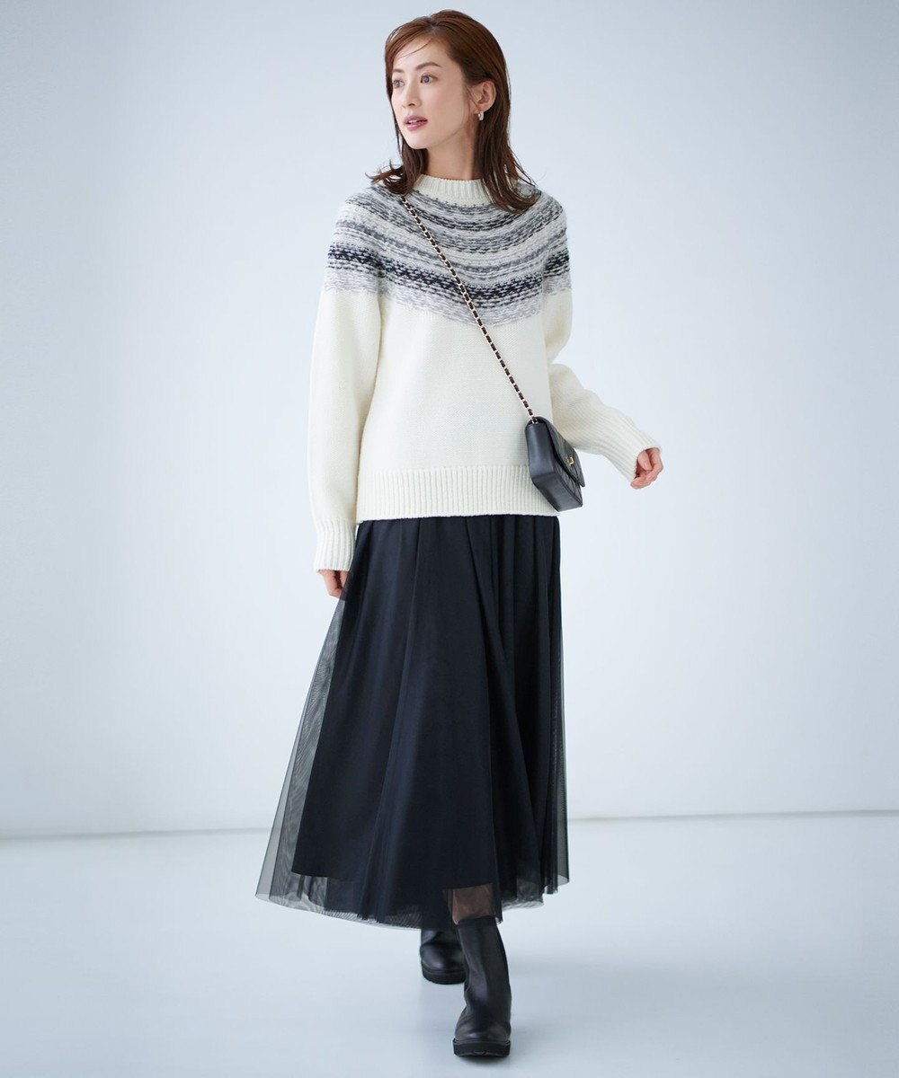 23区 L 【WEB限定/洗える】エアリーチュール スカート 