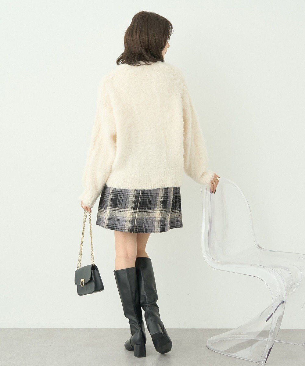 earth music&ecology フワフワパールニットカーディガン 