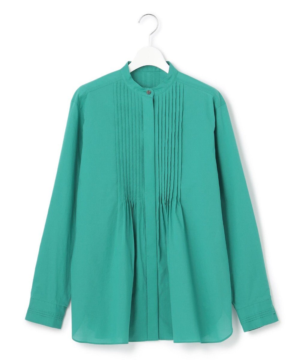 23区 【SLOW/洗える】コットンローン バンドカラー ブラウス 