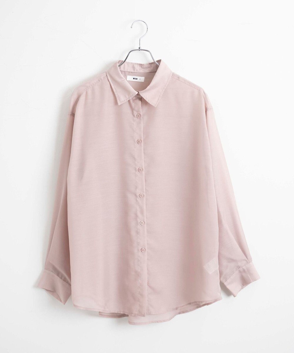 WEGO 【シワになりにくい/手洗い可】シアーBIGシャツ 