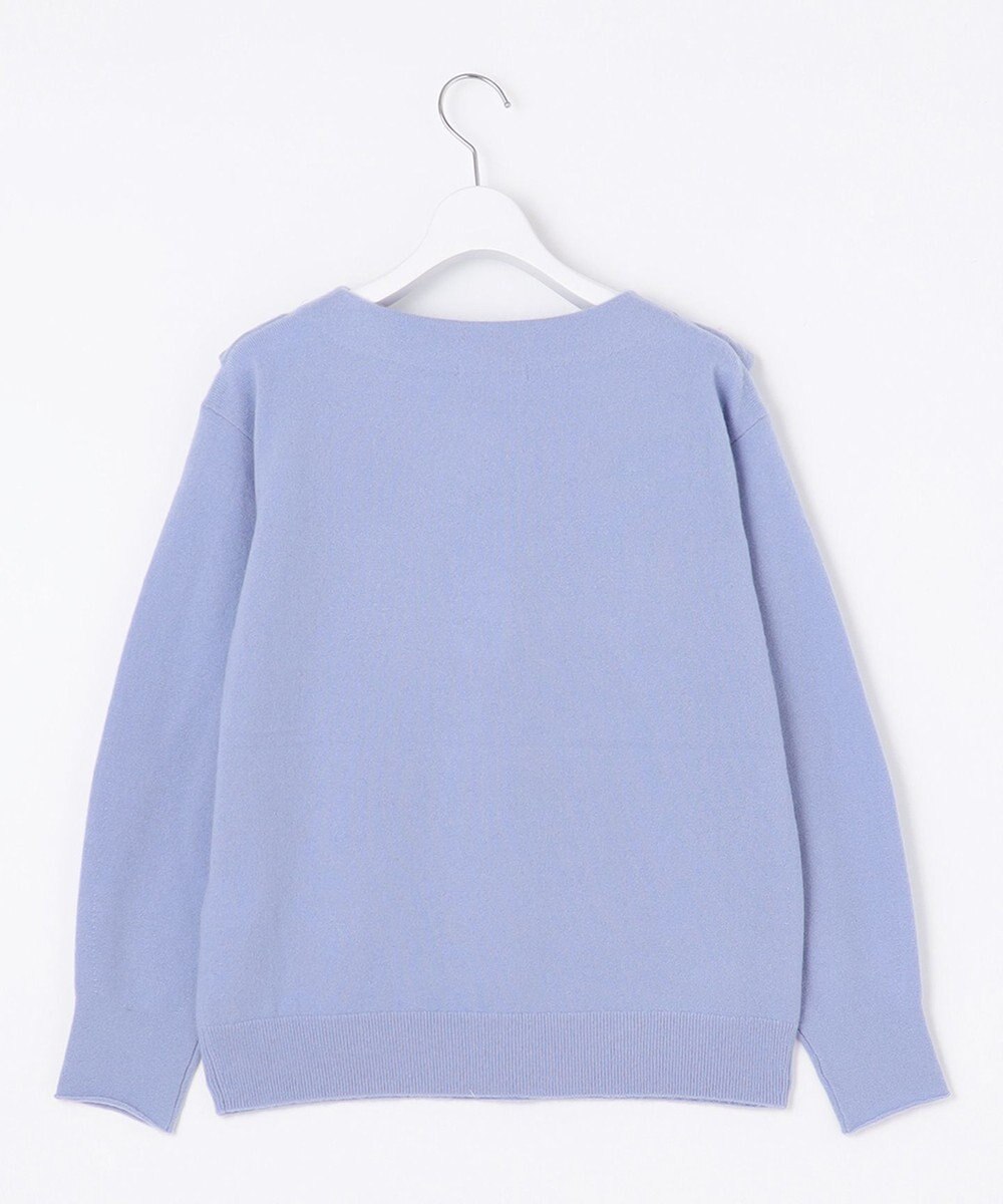 自由区 【洗える】ピュアカシミヤフリルディティール ニット 