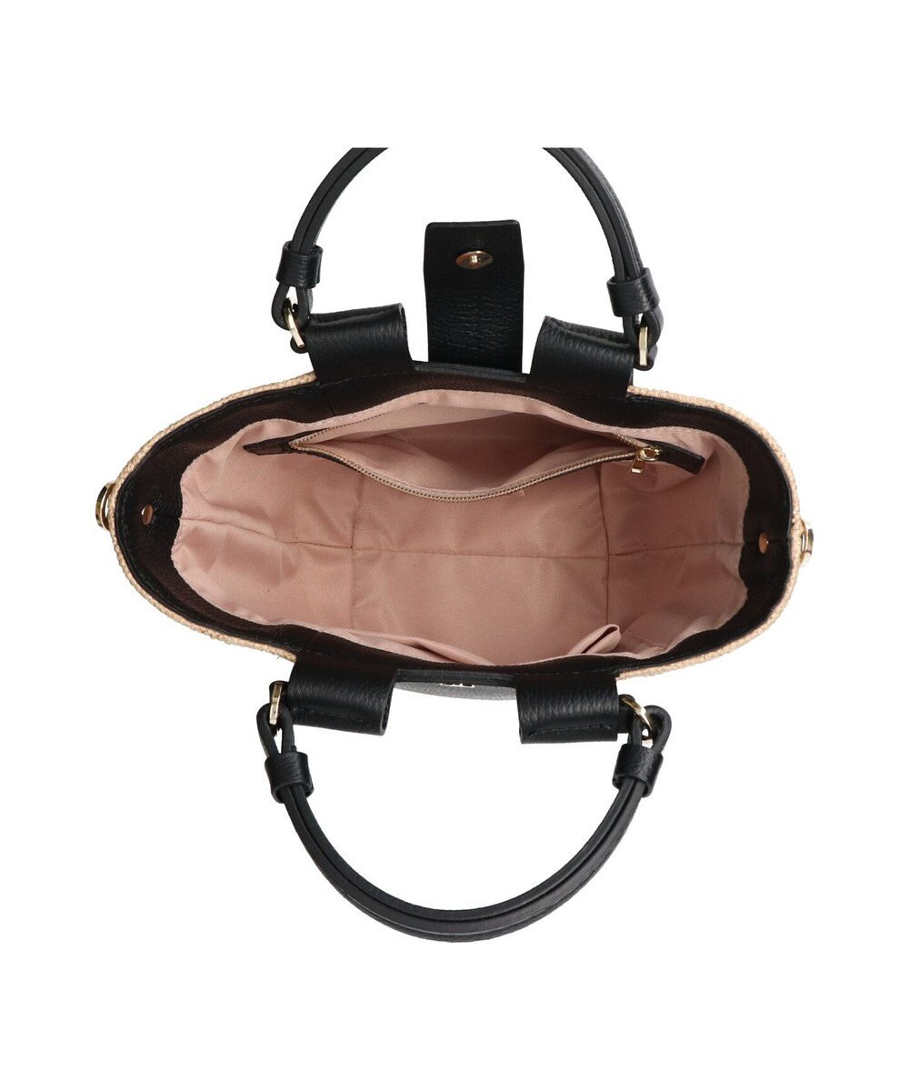 INTER-CHAUSSURES 【LORISTELLA】ラフィアコンビレザーハンドバッグ 