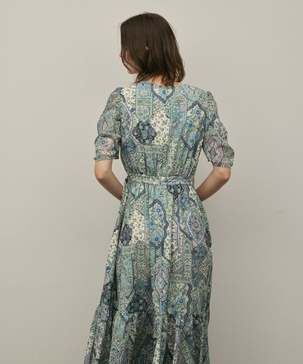 GRACE CONTINENTAL パッチワークプリントワンピース 