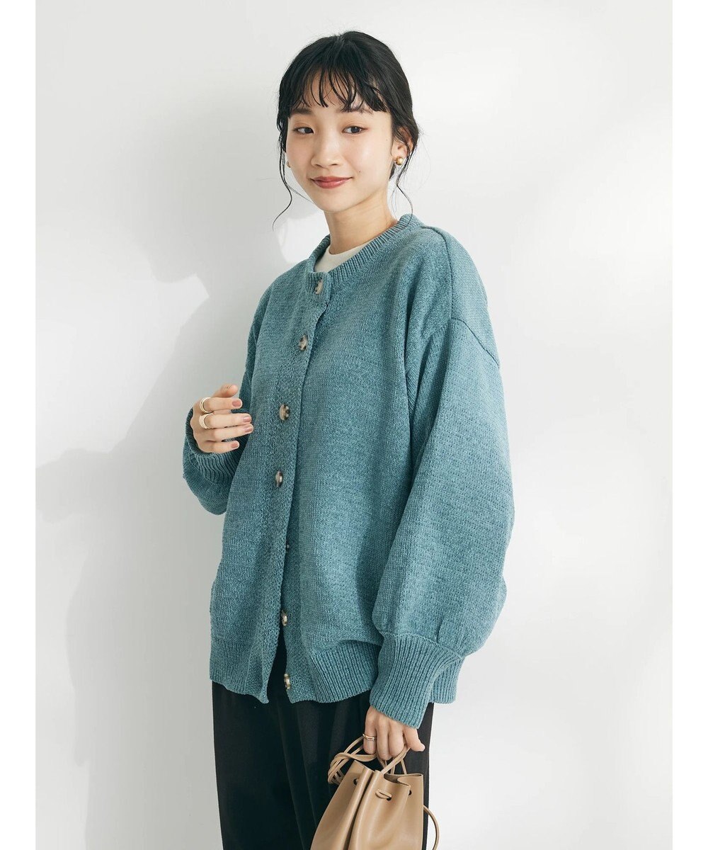 CRAFT STANDARD BOUTIQUE 洗えるコードモールクルーネックカーデイガン 