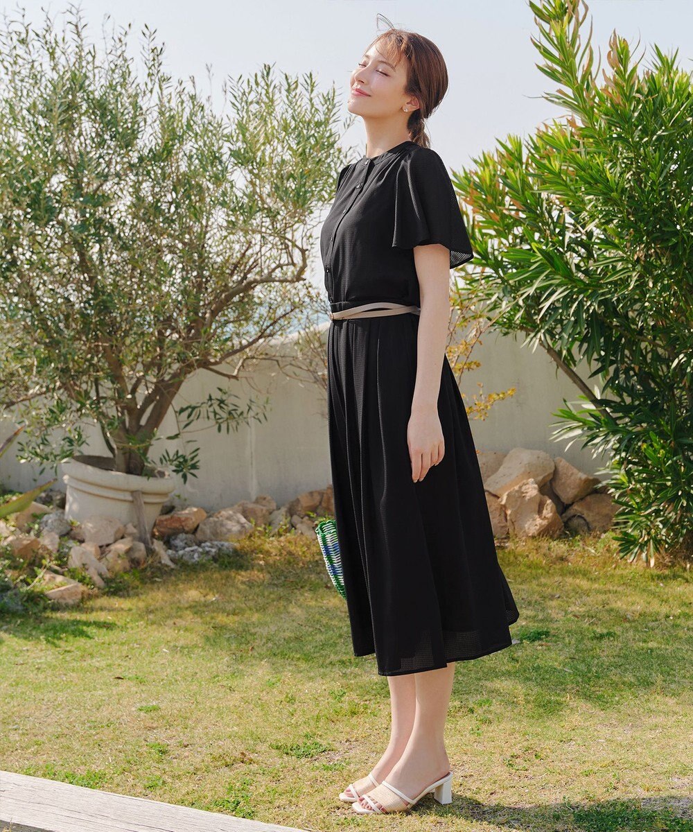 Tiaclasse 【セットアップ対応・洗える】シアーチェックブラウス 