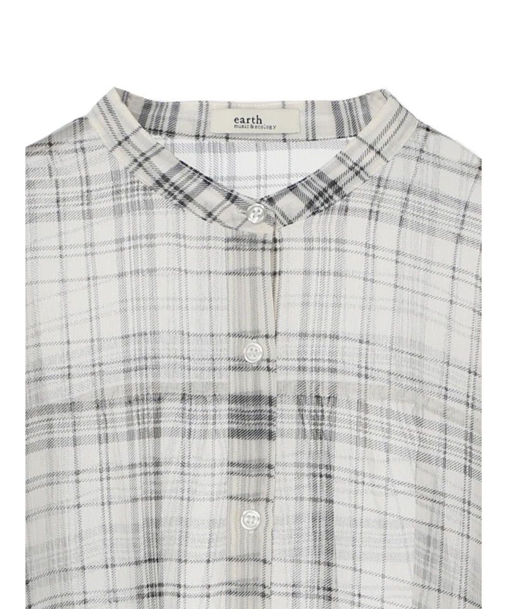 earth music&ecology シアーチェックシャツ 