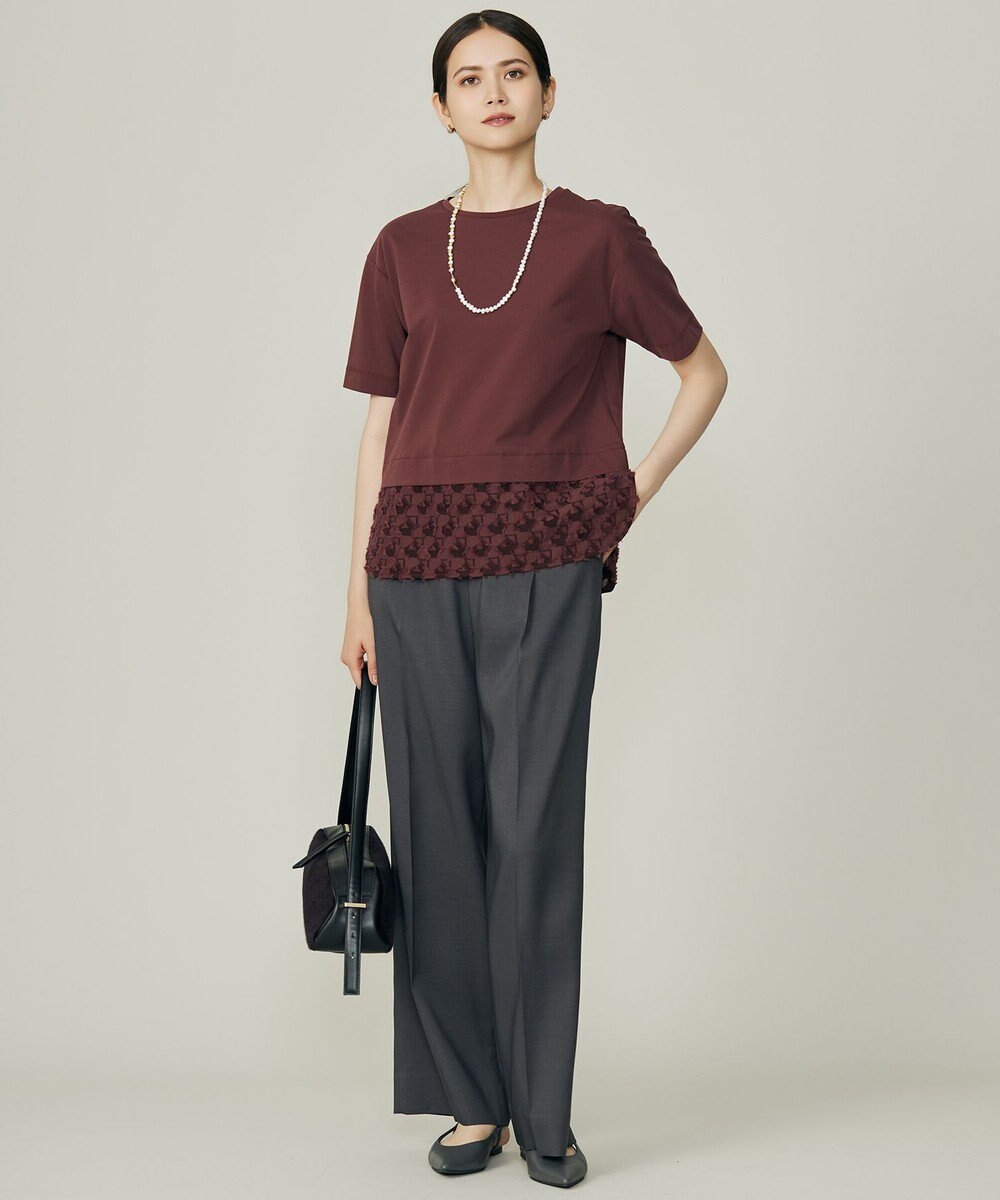 自由区 S 【カタログ掲載】ウールライクストレッチワイド パンツ 