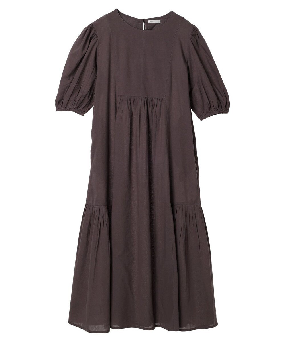 CRAFT STANDARD BOUTIQUE インド綿パフスリーブギャザーワンピース 