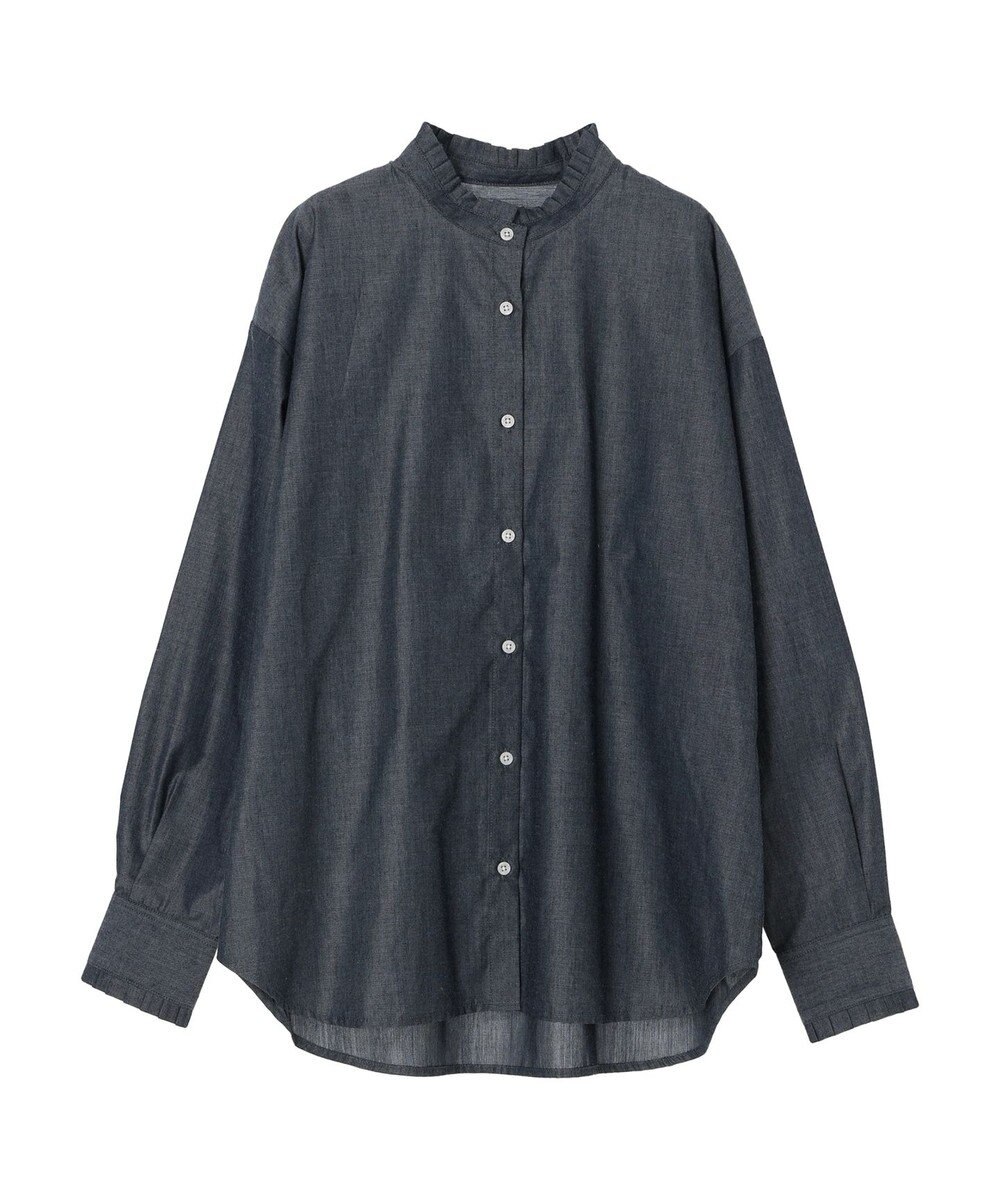 earth music&ecology スタンドフリルシャツ 