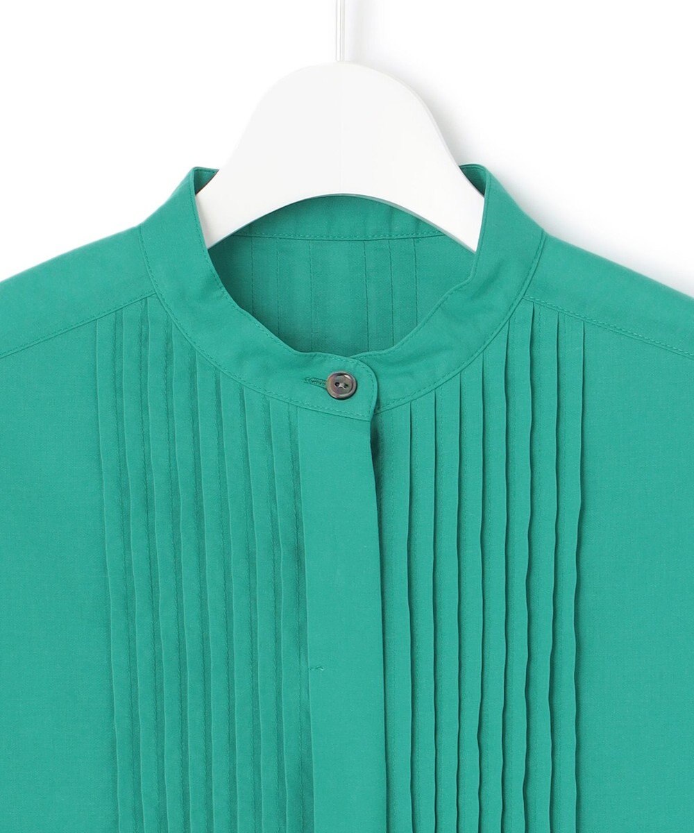 23区 【SLOW/洗える】コットンローン バンドカラー ブラウス 