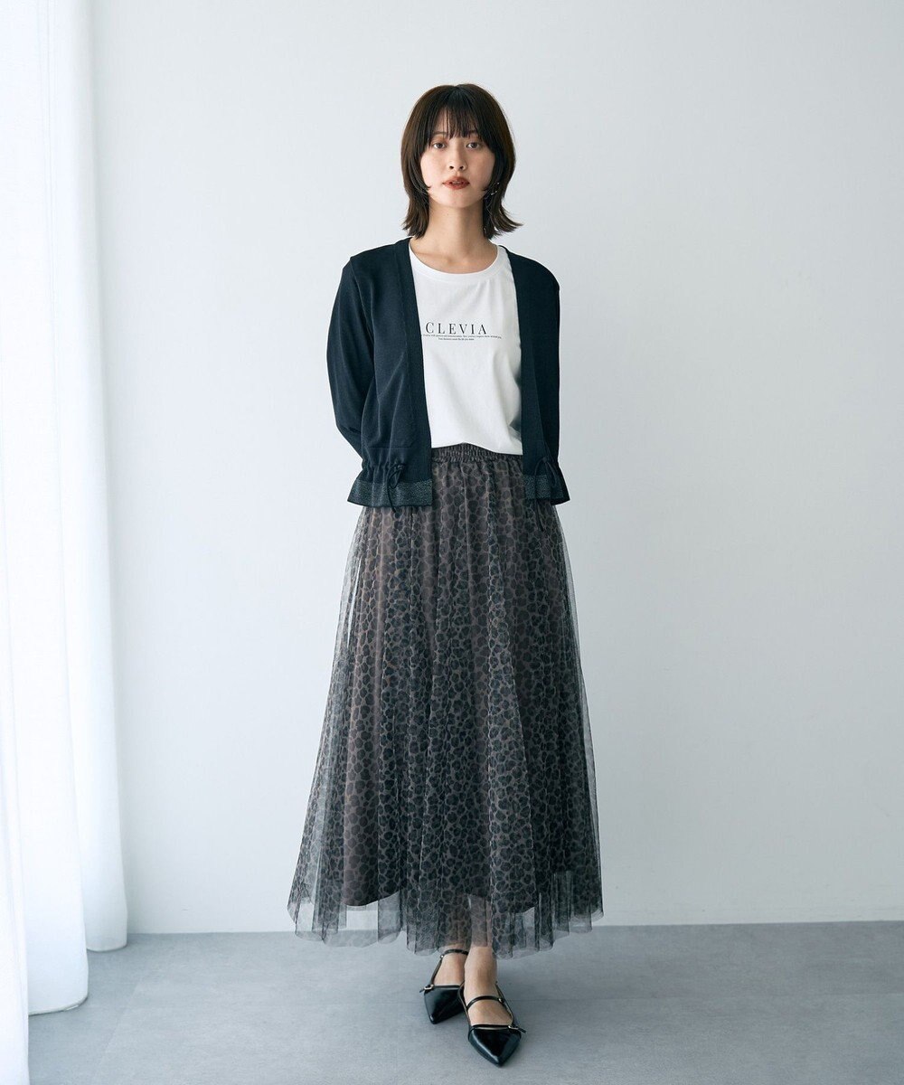 YECCA VECCA ラウンドヘム長袖ロゴTee 