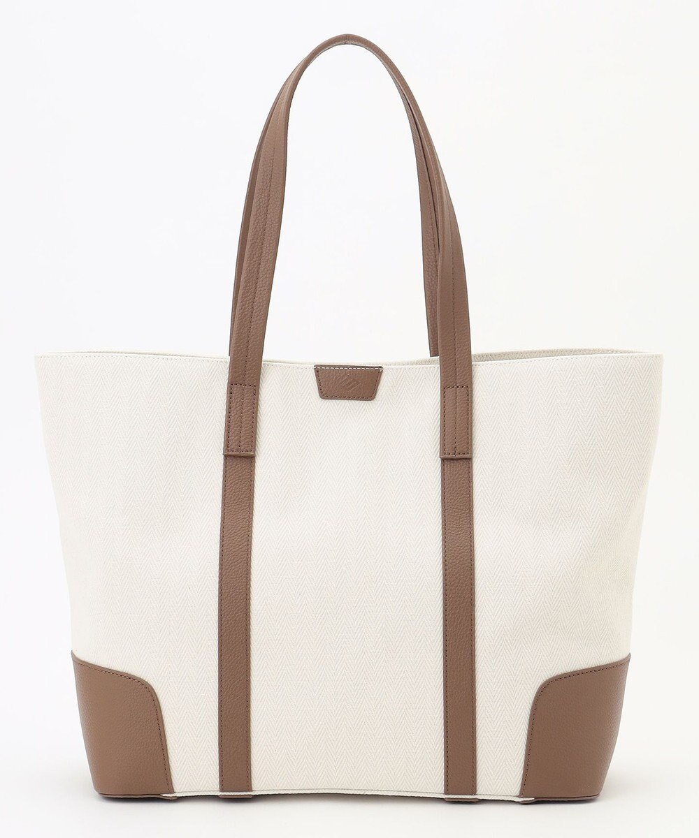 JOSEPH ABBOUD 【軽量/バッグINバッグ付き】ヘリンボンキャンバス トートバッグ 