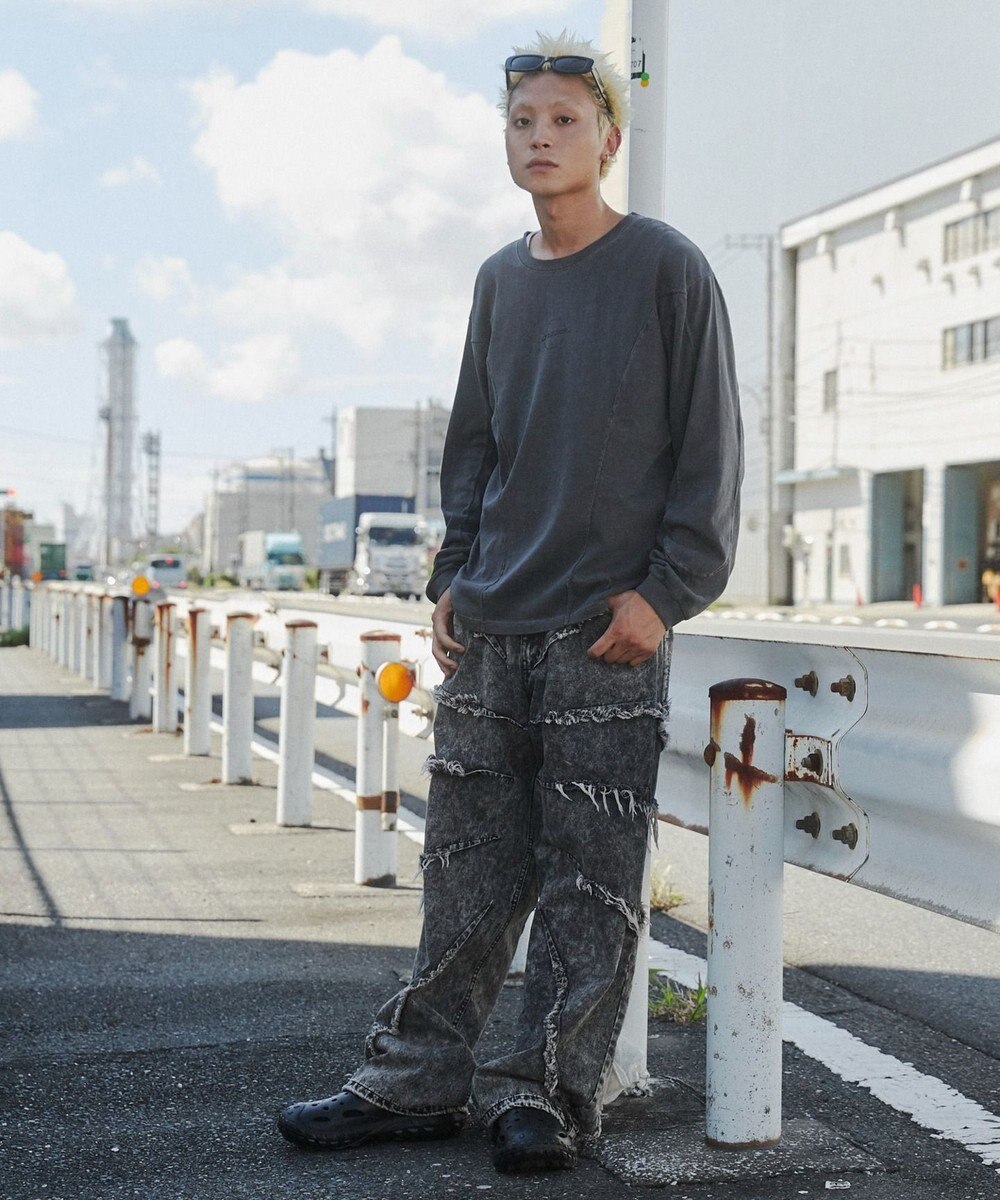 WEGO ダーツフリンジデニムパンツ 