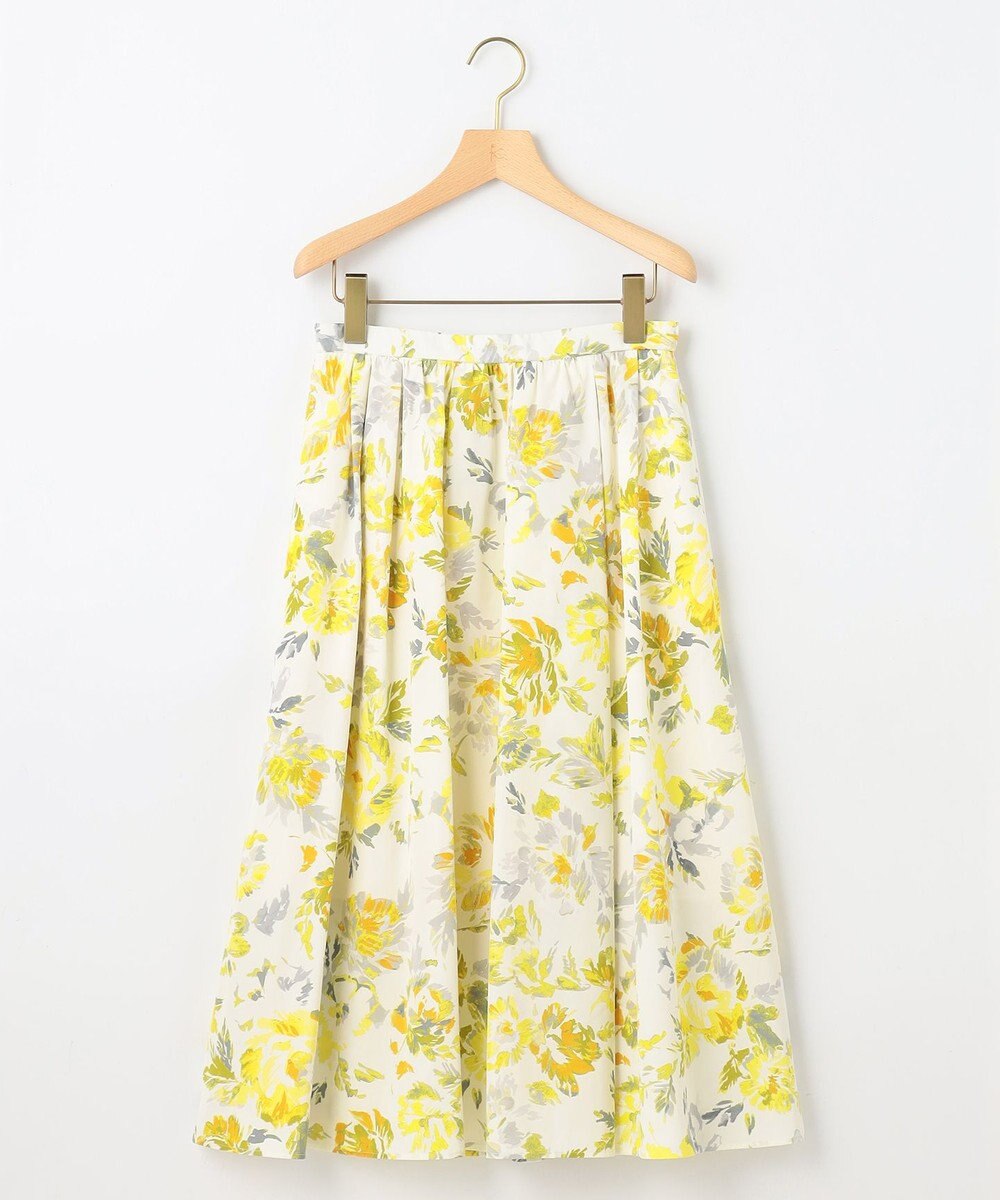 組曲 S スプレーローズプリント フレアスカート 