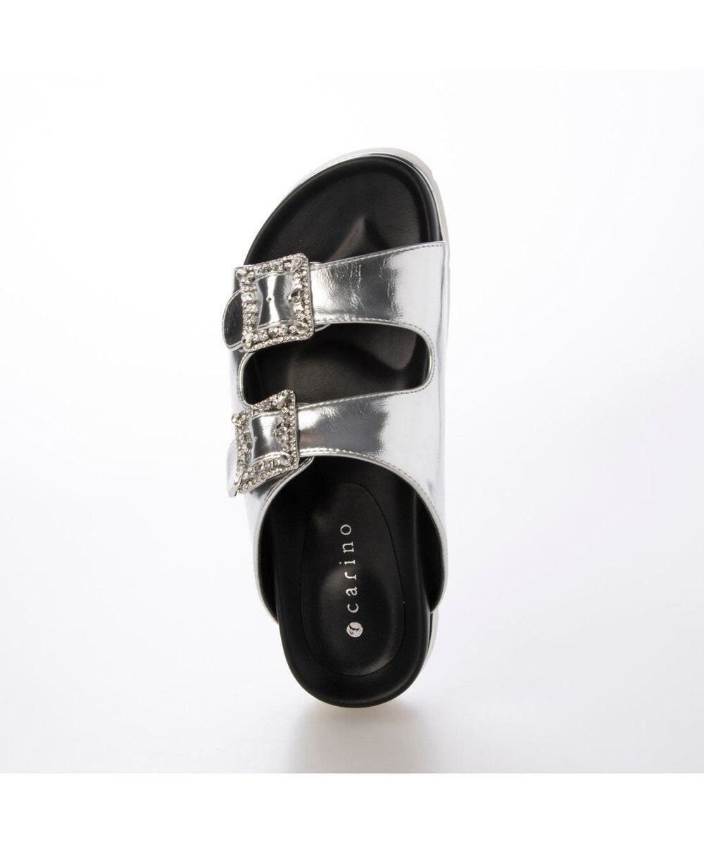 MODE ET JACOMO <carino>厚底ビジューバックルサンダル 