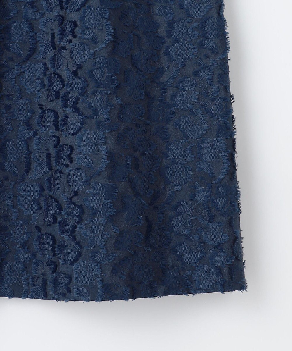 自由区 【洗える】フラワーカットジャガード スカート 