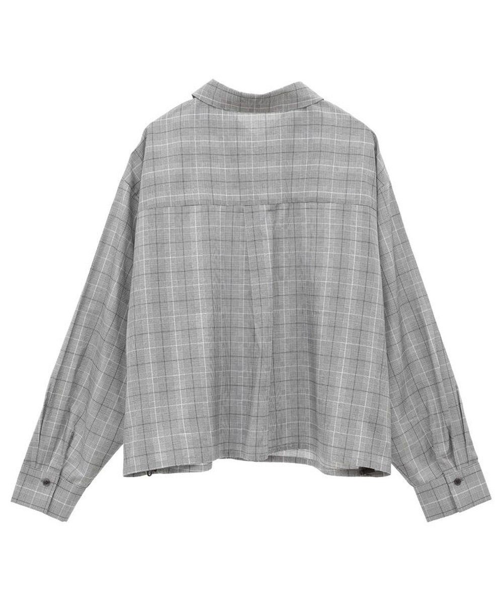 Green Parks サイドドロストショート丈シャツ（チェック） 