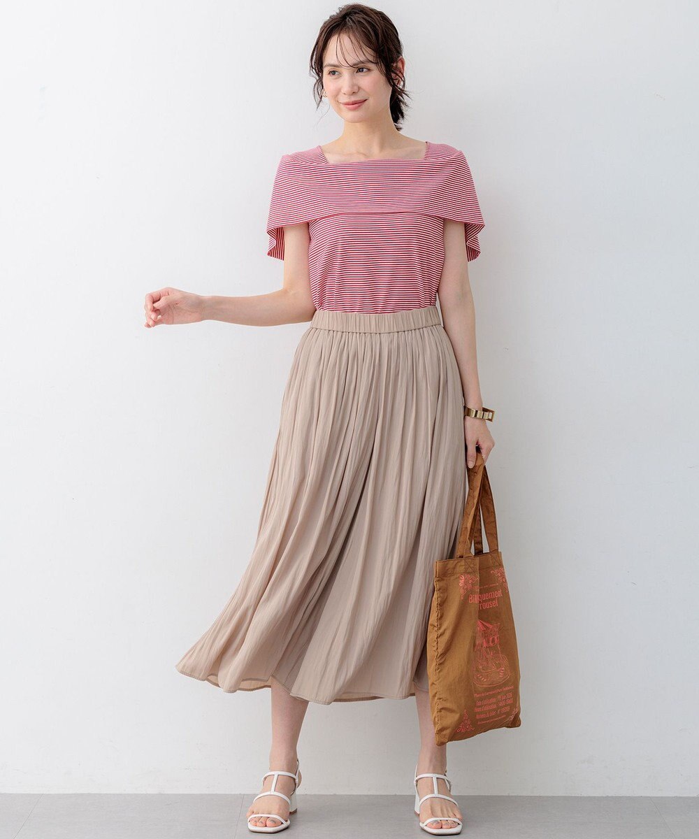 組曲 S ギャザーライトデシン パンツ 