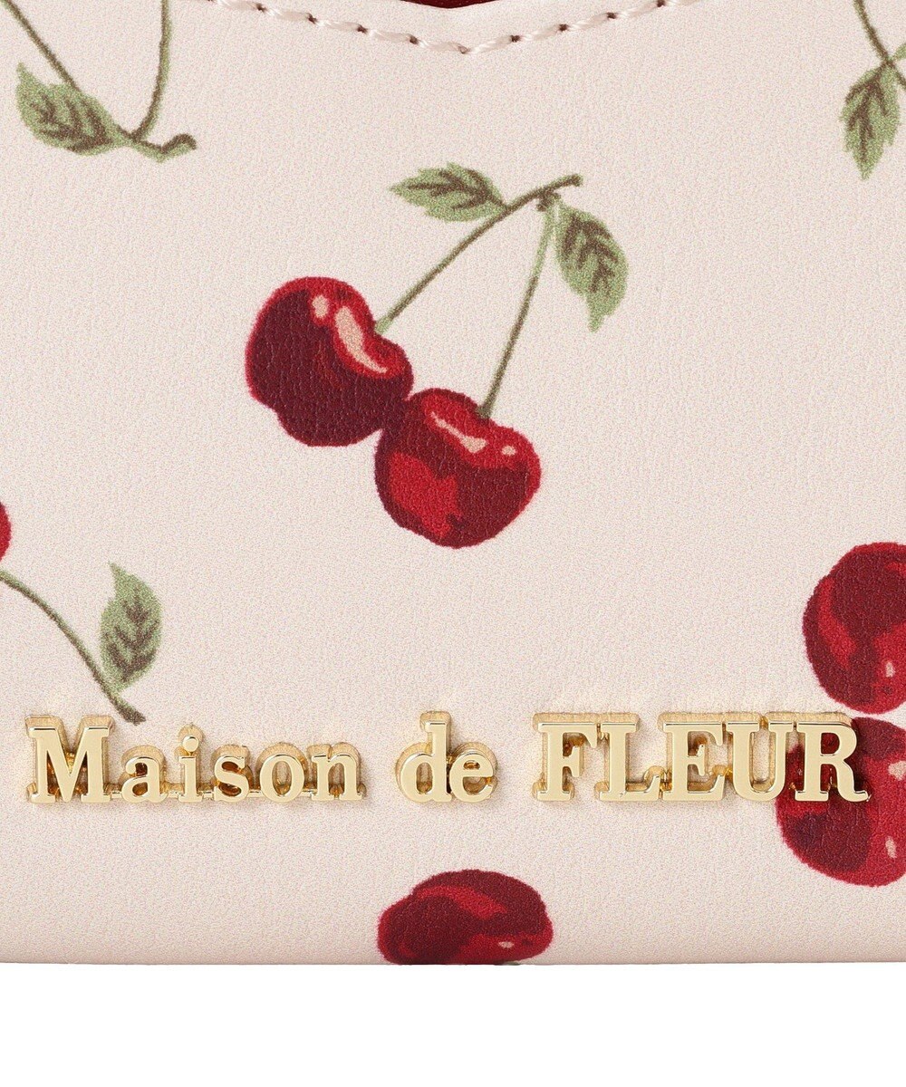 Maison de FLEUR リーフ付きチェリーカードケース 