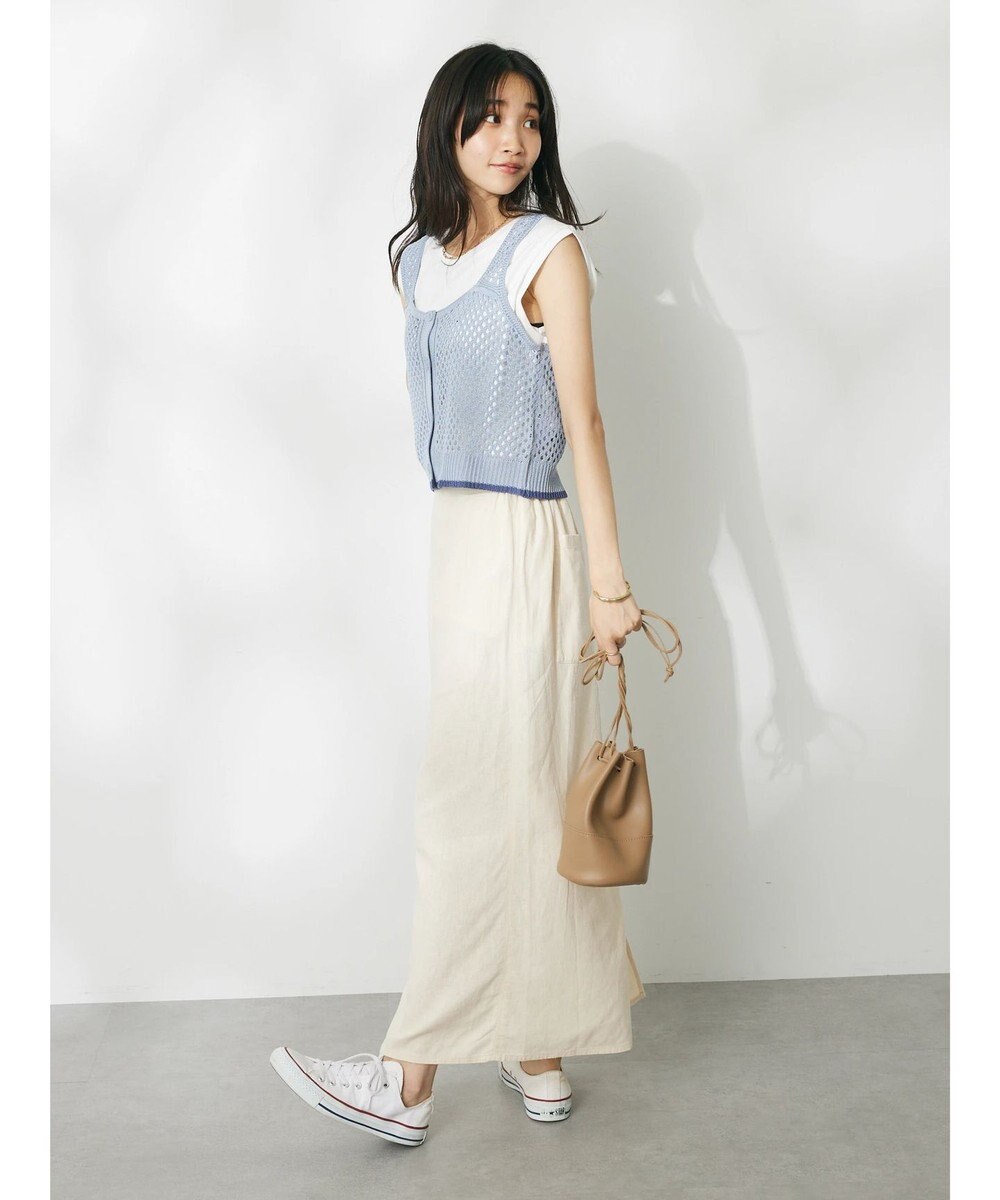 CRAFT STANDARD BOUTIQUE 配色メッシュニットビスチェ 