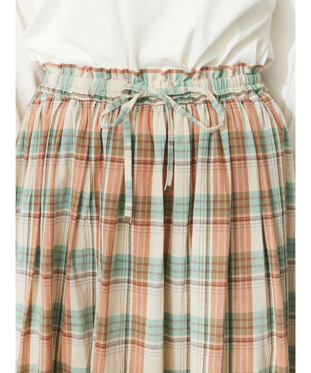 CRAFT STANDARD BOUTIQUE チェックギャザーロングスカート 