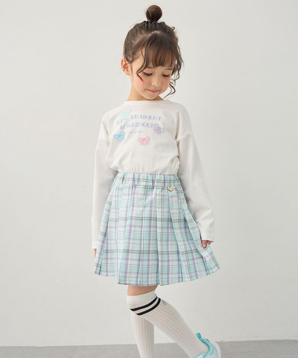 ANY KIDS 【綿100%】ロゴプリント 長袖Tシャツ 