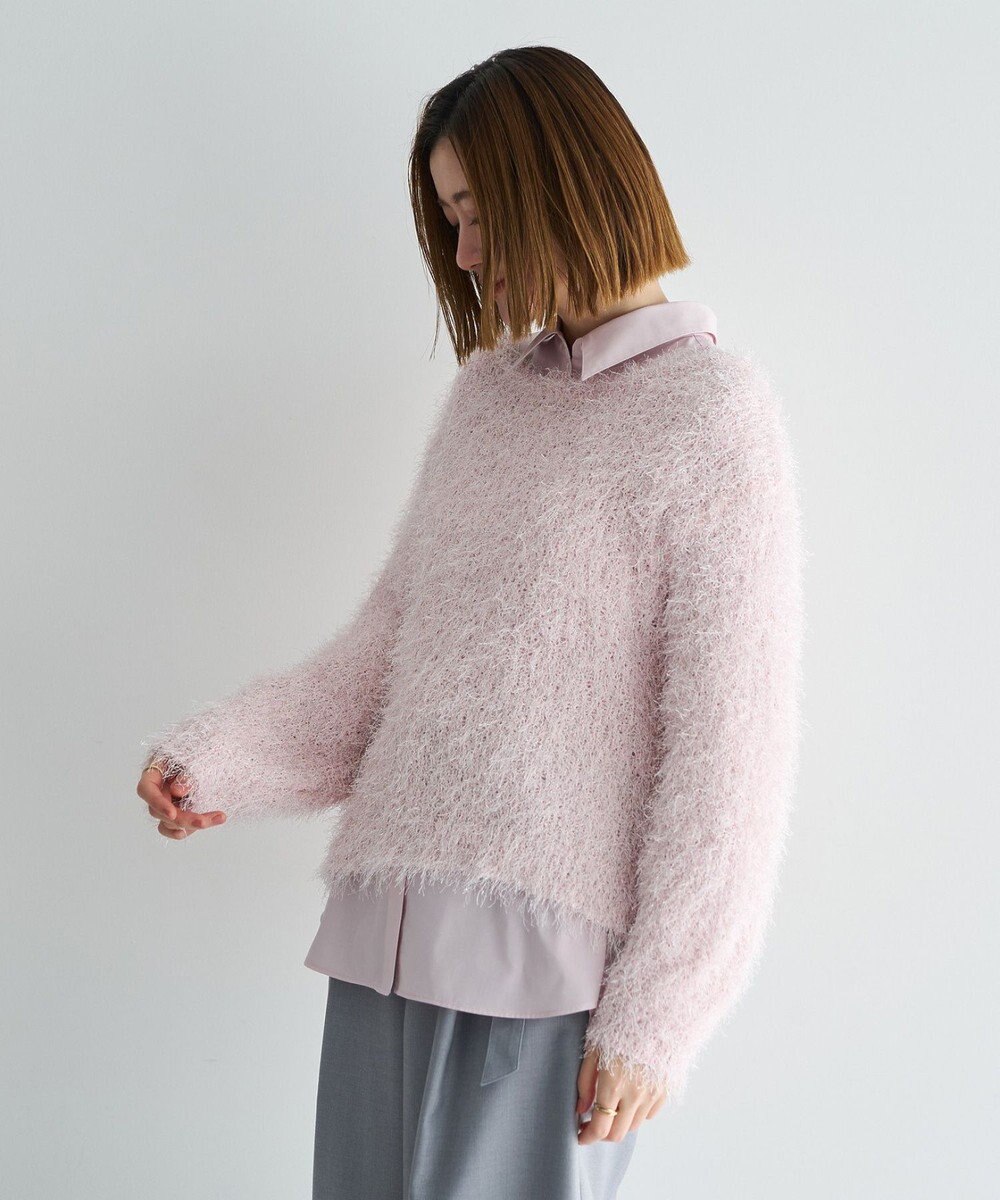 YECCA VECCA ラメ混シャギーニット 