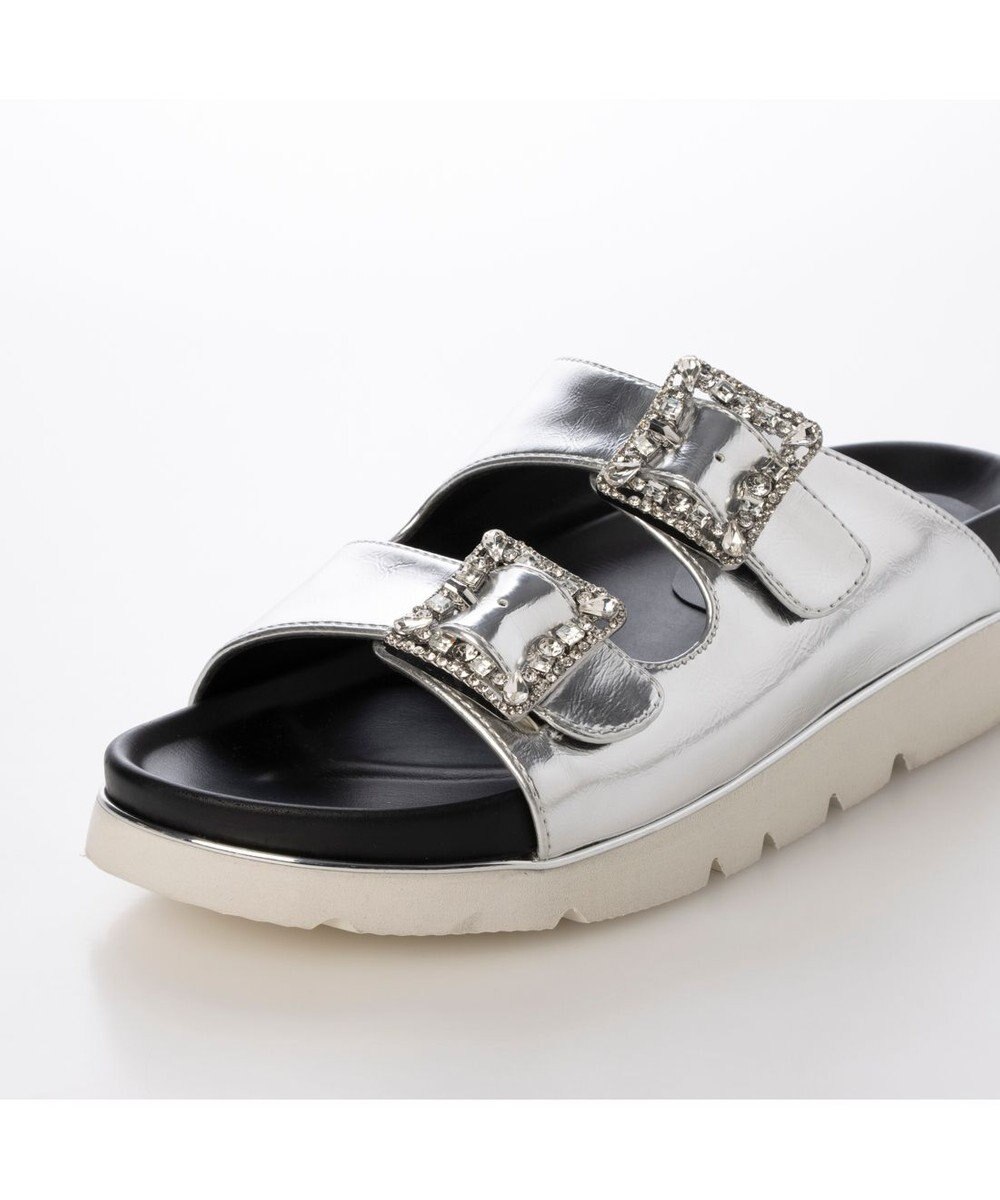 MODE ET JACOMO <carino>厚底ビジューバックルサンダル 