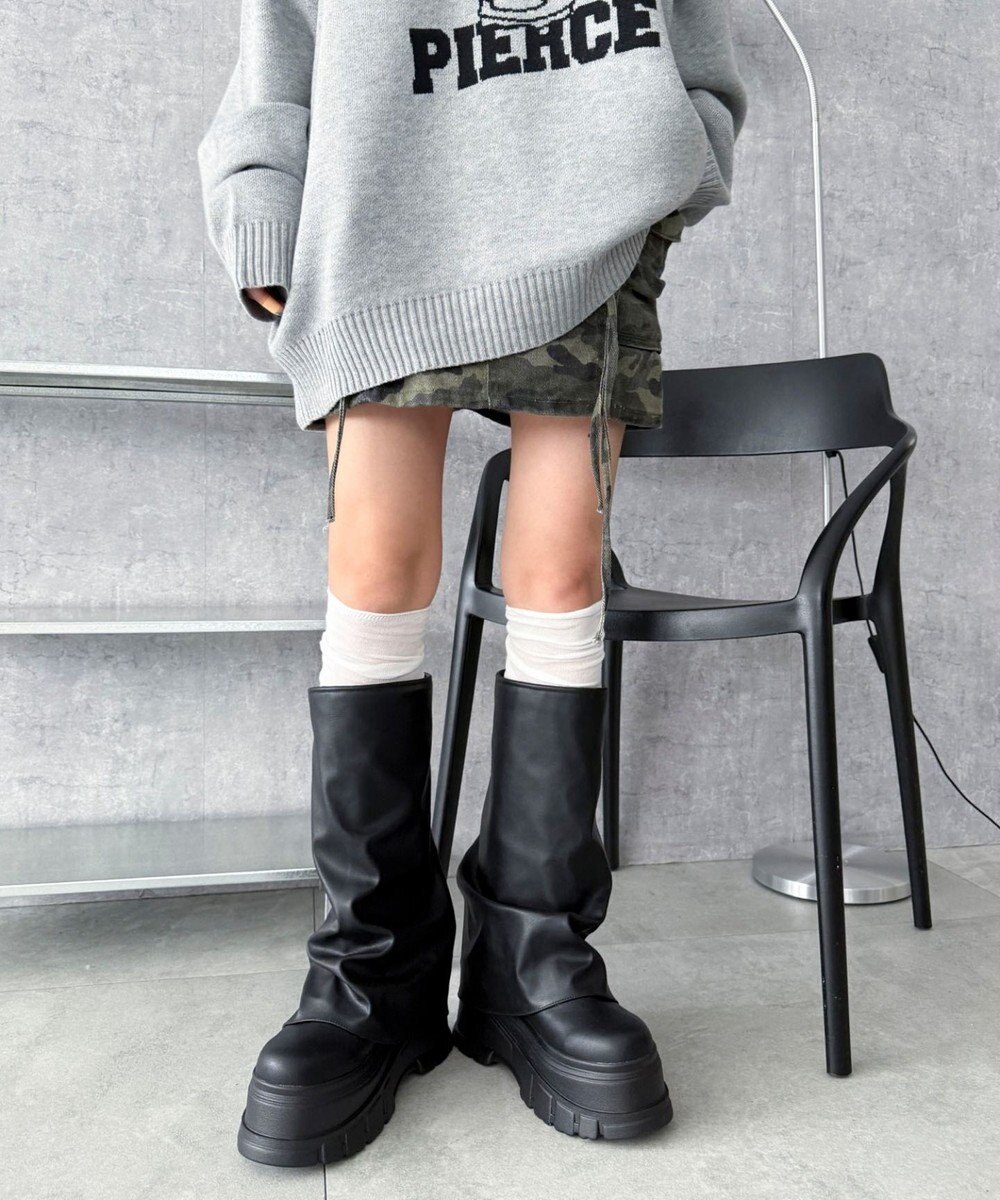 WEGO 厚底カバーロングブーツ 